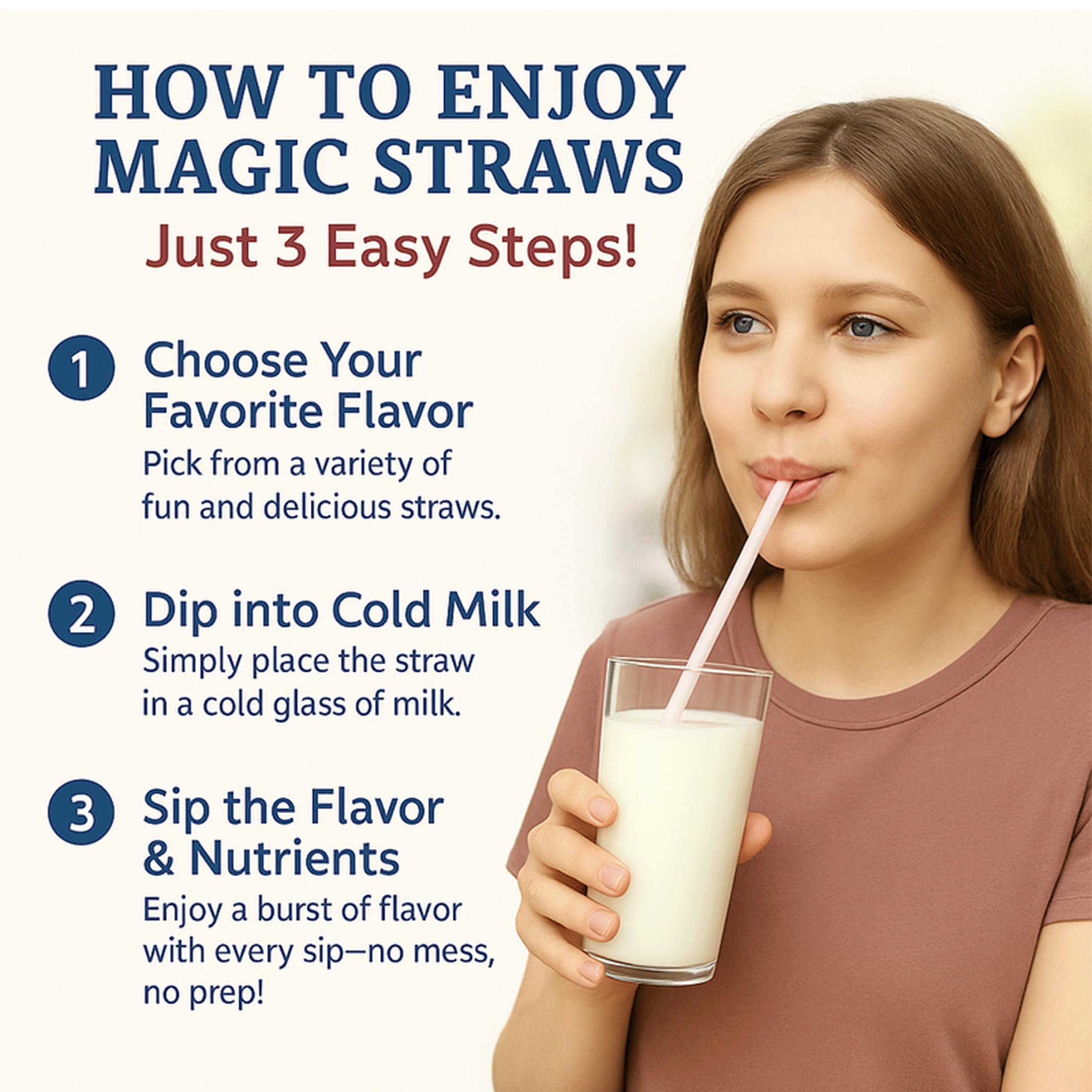 Milk Magic Chocolate Milk Flavoring Straws - Box of 24 Milk Straws